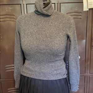 Gray 100% Cashmere Turtleneck Sweater sz S